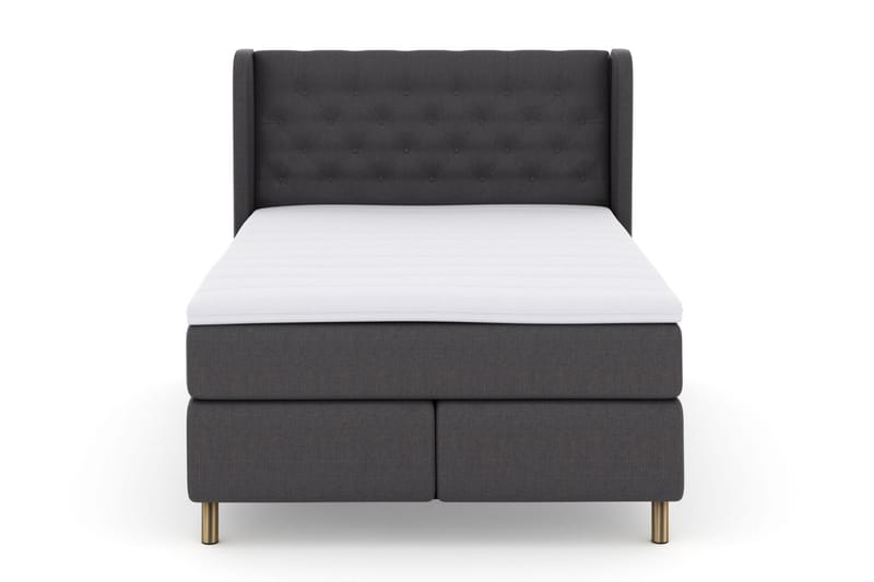 Select No 3 Komplett Sengepakke 140x200 Fast/Medium - Mørkegrå/Kobberben - Møbler - Senger - Komplett sengepakke