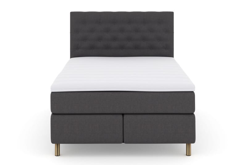 Select No 3 Komplett Sengepakke 140x200 Fast/Medium - Mørkegrå/Kobberben - Møbler - Senger - Komplett sengepakke