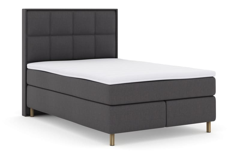 Select No 3 Komplett Sengepakke 140x200 Fast/Medium - Mørkegrå/Kobberben - Møbler - Senger - Komplett sengepakke