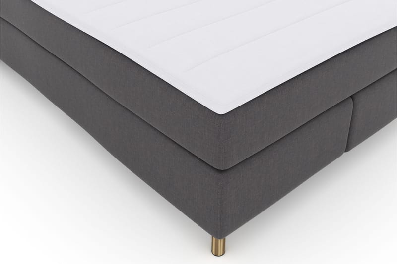 Select No 3 Komplett Sengepakke 140x200 Fast/Medium - Mørkegrå/Kobberben - Møbler - Senger - Komplett sengepakke