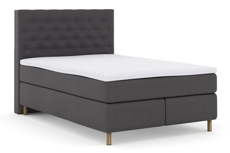 Select No 3 Komplett Sengepakke 140x200 Fast/Medium - Mørkegrå/Kobberben - Møbler - Senger - Komplett sengepakke