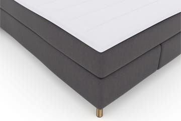 Select No 3 Komplett Sengepakke 140x200 Fast/Medium - Mørkegrå/Kobberben - Møbler - Senger - Kontinentalsenger