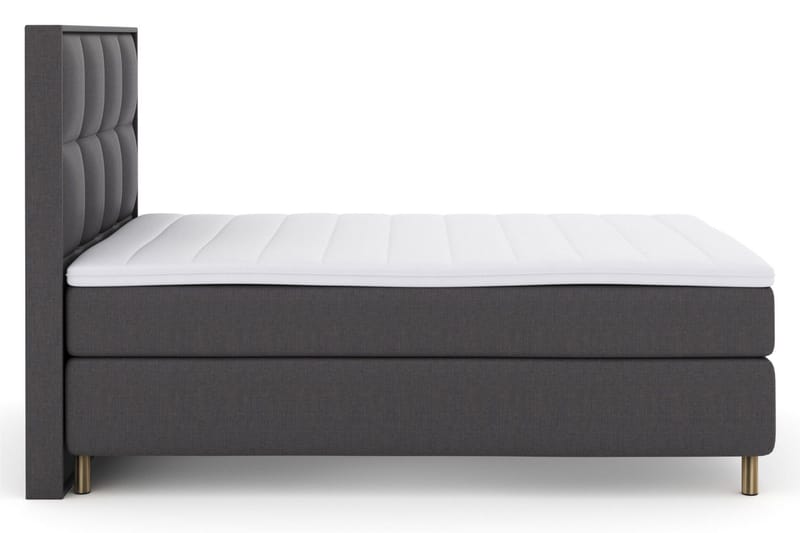 Select No 3 Komplett Sengepakke 140x200 Fast/Medium - Mørkegrå/Kobberben - Møbler - Senger - Kontinentalsenger