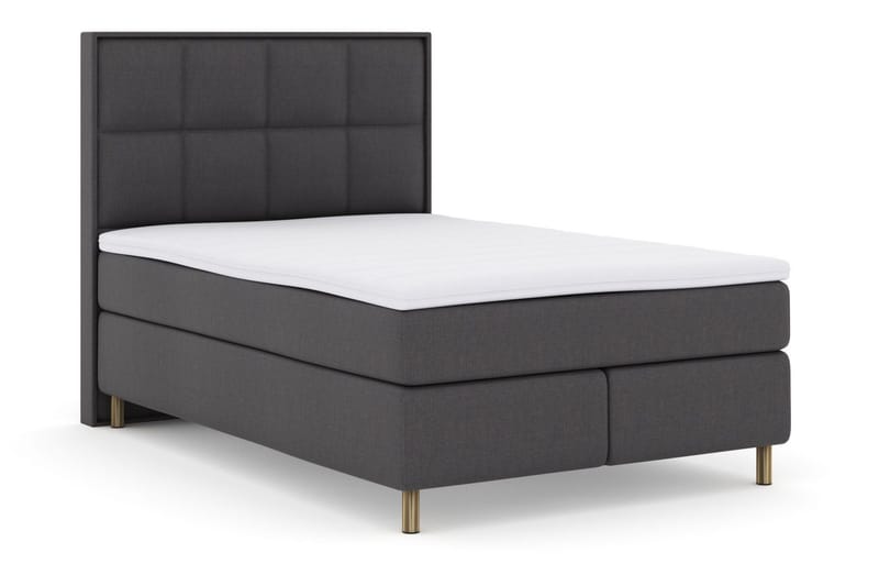 Select No 3 Komplett Sengepakke 140x200 Fast/Medium - Mørkegrå/Kobberben - Møbler - Senger - Kontinentalsenger