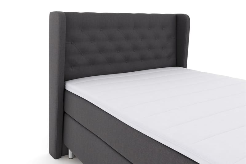 Select No 3 Komplett Sengepakke 140x200 Fast/Medium - Mørkegrå/Metallben - Møbler - Senger - Komplett sengepakke