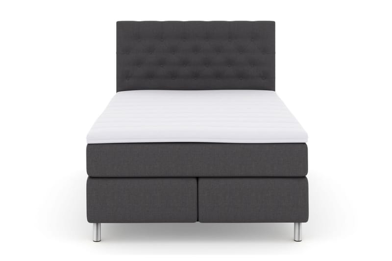 Select No 3 Komplett Sengepakke 140x200 Fast/Medium - Mørkegrå/Metallben - Møbler - Senger - Komplett sengepakke