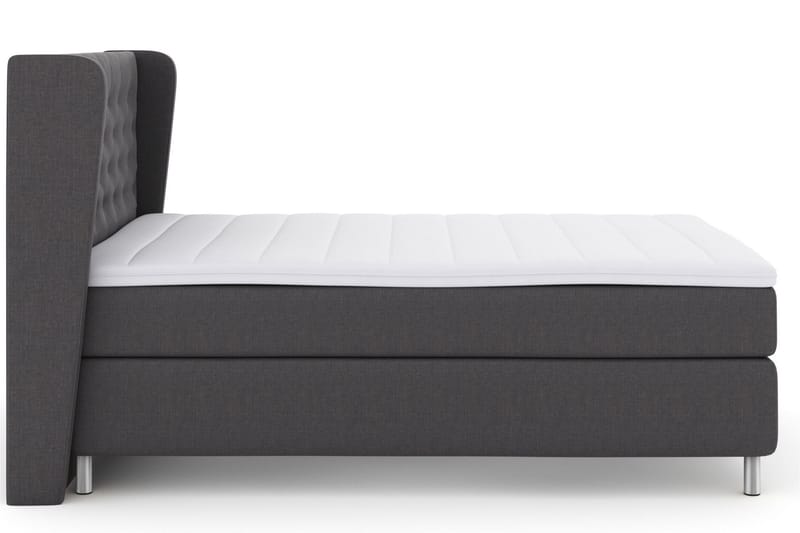 Select No 3 Komplett Sengepakke 140x200 Fast/Medium - Mørkegrå/Metallben - Møbler - Senger - Komplett sengepakke