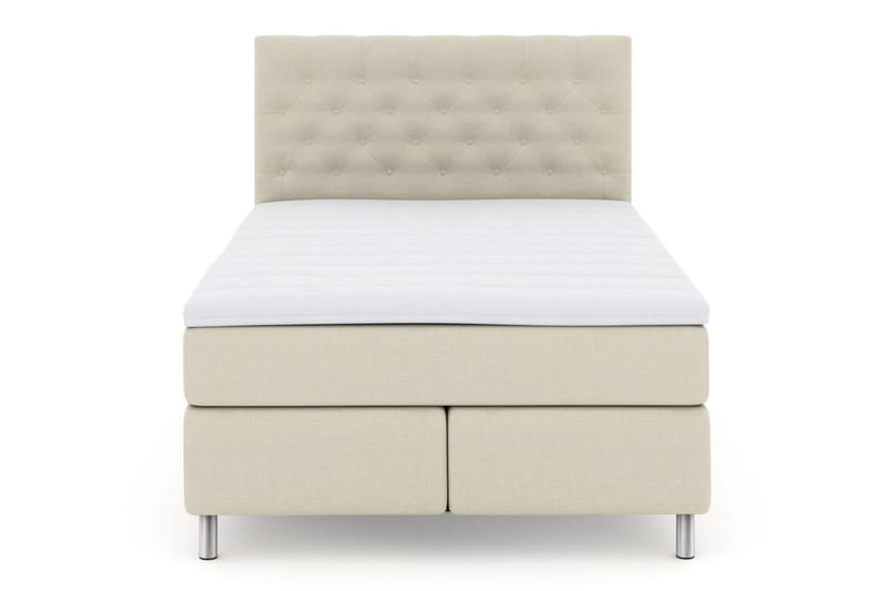Select No 3 Komplett Sengepakke 140x200 Medium - Beige/Metallben - Møbler - Senger - Kontinentalsenger