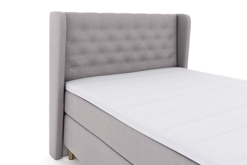 Select No 3 Komplett Sengepakke 140x200 Medium - Lysegrå/Kobberben - Møbler - Senger - Kontinentalsenger