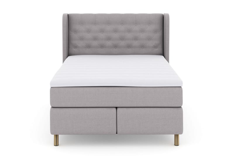 Select No 3 Komplett Sengepakke 140x200 Medium - Lysegrå/Kobberben - Møbler - Senger - Kontinentalsenger