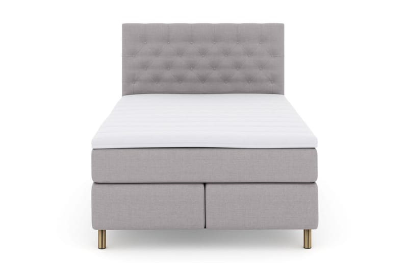 Select No 3 Komplett Sengepakke 140x200 Medium - Lysegrå/Kobberben - Møbler - Senger - Komplett sengepakke