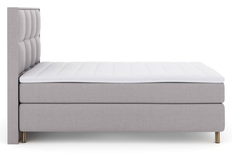 Select No 3 Komplett Sengepakke 140x200 Medium - Lysegrå/Kobberben - Møbler - Senger - Kontinentalsenger