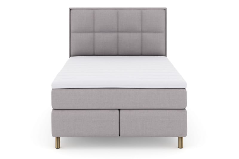 Select No 3 Komplett Sengepakke 140x200 Medium - Lysegrå/Kobberben - Møbler - Senger - Komplett sengepakke