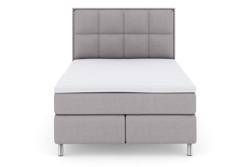 Select No 3 Komplett Sengepakke 140x200 Medium - Lysegrå/Metallben - Møbler - Senger - Komplett sengepakke