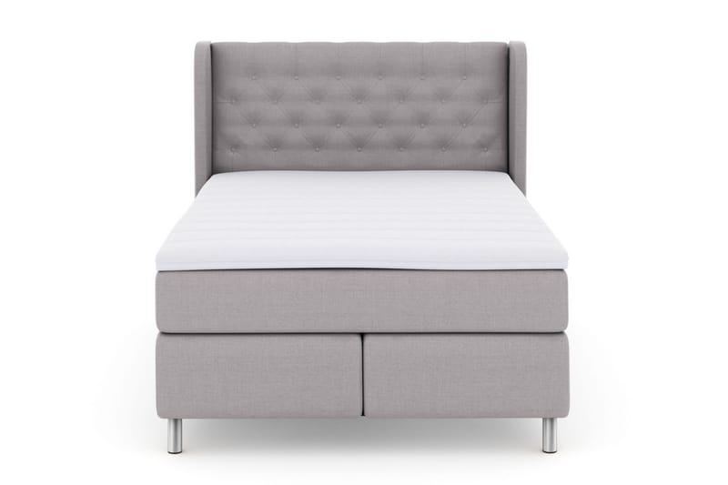 Select No 3 Komplett Sengepakke 140x200 Medium - Lysegrå/Metallben - Møbler - Senger - Komplett sengepakke