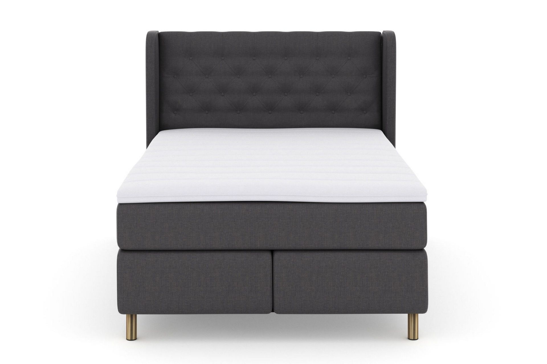 Select No 3 Komplett Sengepakke 140x200 Medium - Mørkegrå/Kobberben