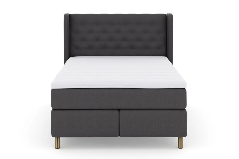 Select No 3 Komplett Sengepakke 140x200 Medium, Mørkegrå/Kobberben