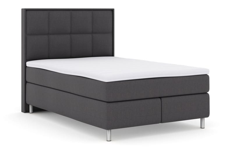 Select No 3 Komplett Sengepakke 140x200 Medium - Mørkegrå/Metallben - Møbler - Senger - Kontinentalsenger