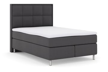 Select No 3 Komplett Sengepakke 140x200 Medium - Mørkegrå/Metallben - Møbler - Senger - Komplett sengepakke
