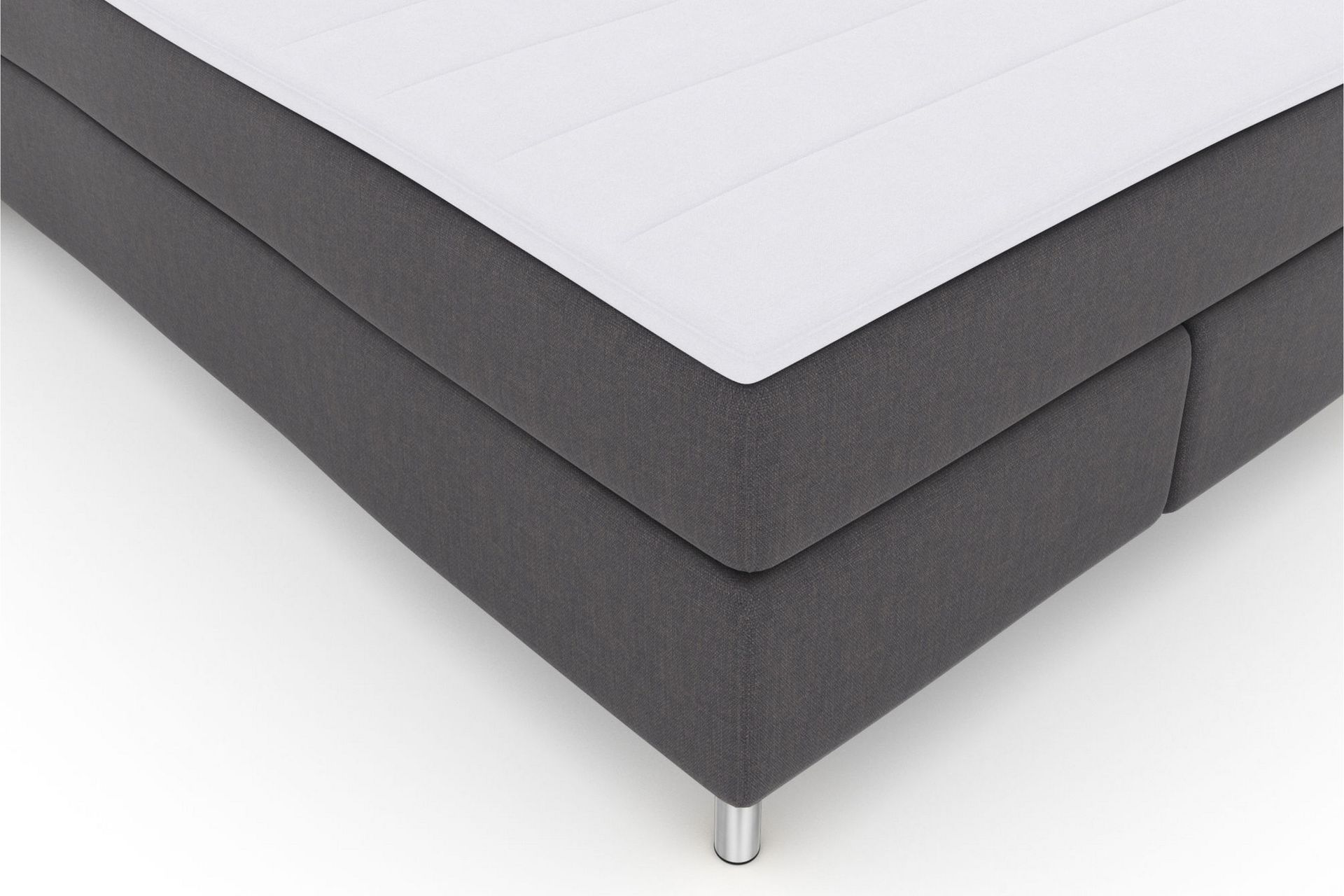 Select No 3 Komplett Sengepakke 140x200 Medium - Mørkegrå/Metallben - Møbler - Senger - Komplett sengepakke