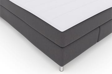 Select No 3 Komplett Sengepakke 140x200 Medium - Mørkegrå/Metallben - Møbler - Senger - Komplett sengepakke