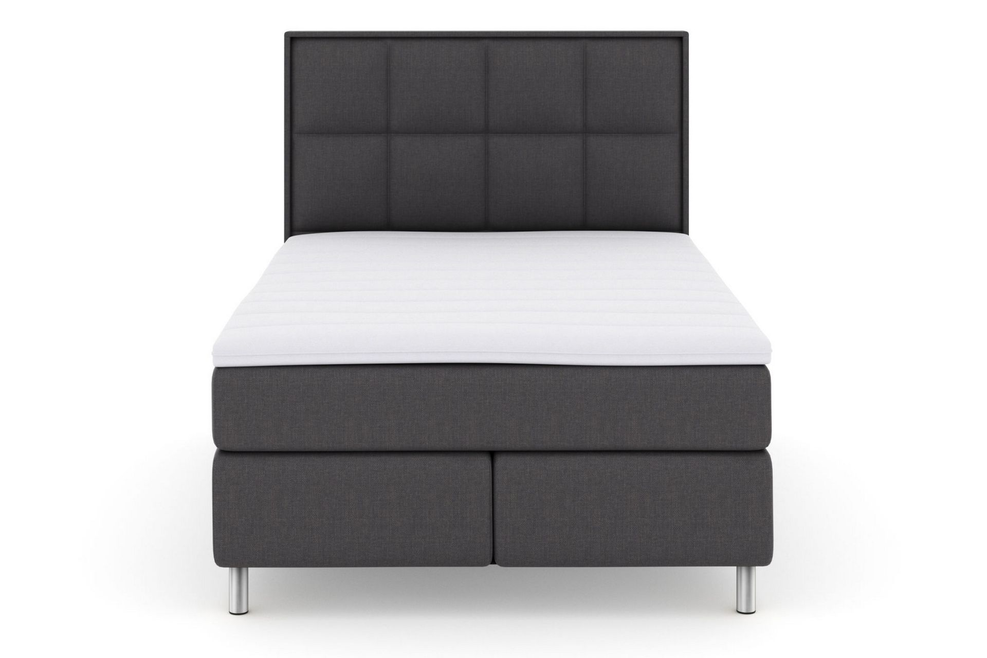 Select No 3 Komplett Sengepakke 140x200 Medium - Mørkegrå/Metallben - Møbler - Senger - Komplett sengepakke