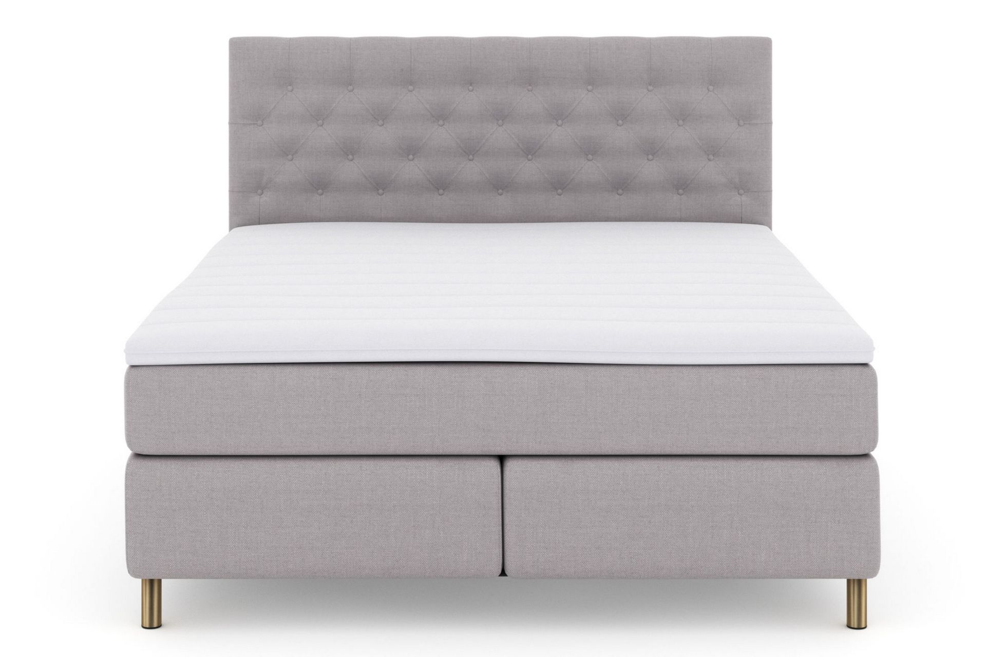Select No 3 Komplett Sengepakke 160x200 Fast - Lysegrå/Kobberben - Møbler - Senger - Komplett sengepakke