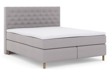 Select No 3 Komplett Sengepakke 160x200 Fast - Lysegrå/Kobberben - Møbler - Senger - Komplett sengepakke