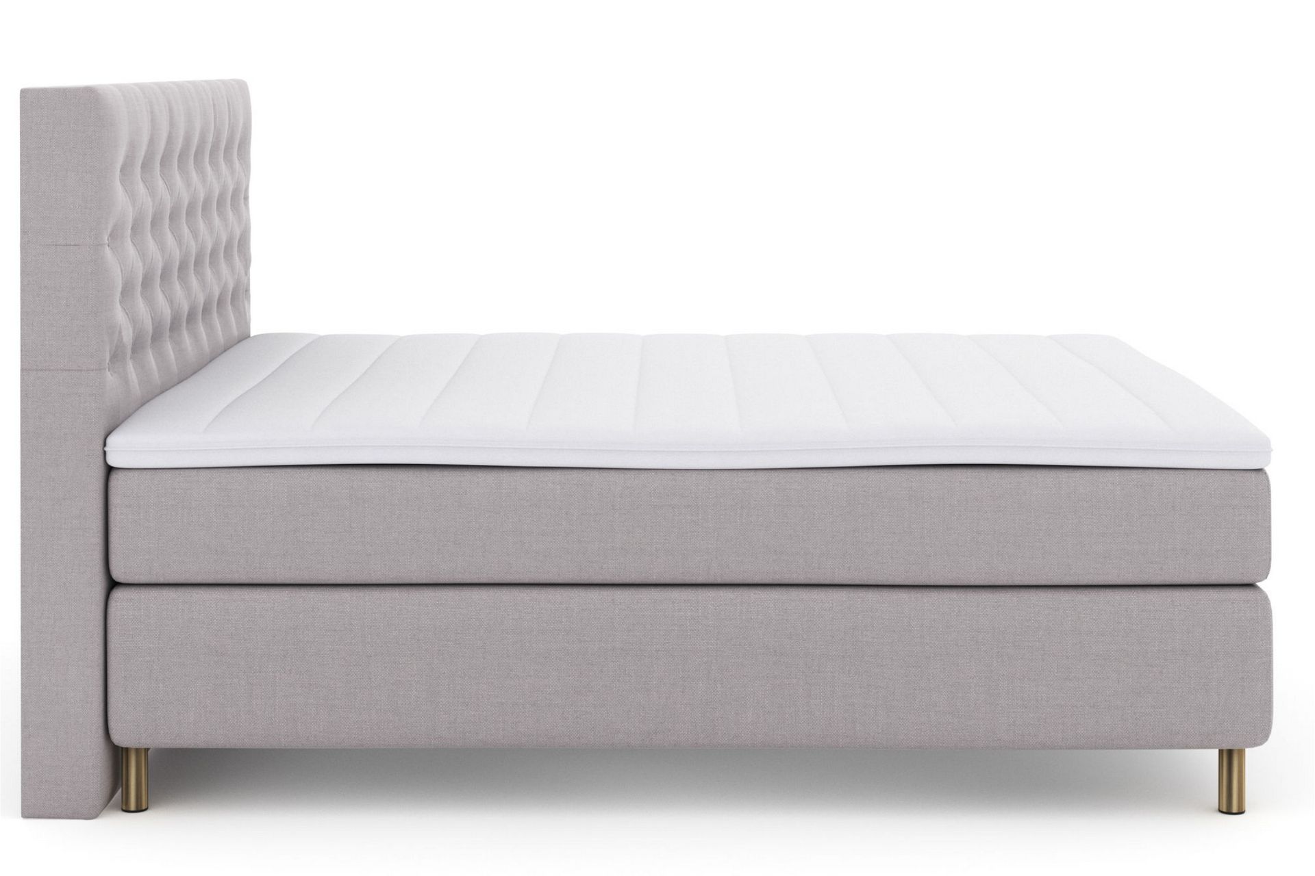 Select No 3 Komplett Sengepakke 160x200 Fast - Lysegrå/Kobberben - Møbler - Senger - Komplett sengepakke