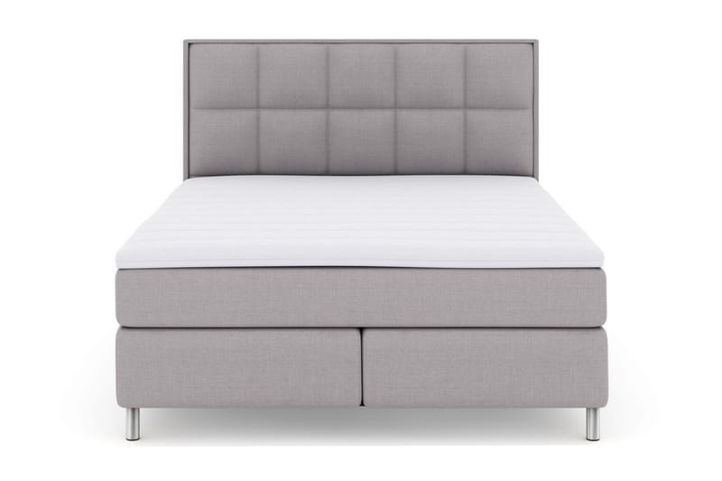 Select No 3 Komplett Sengepakke 160x200 Fast - Lysegrå/Metallben - Møbler - Senger - Komplett sengepakke