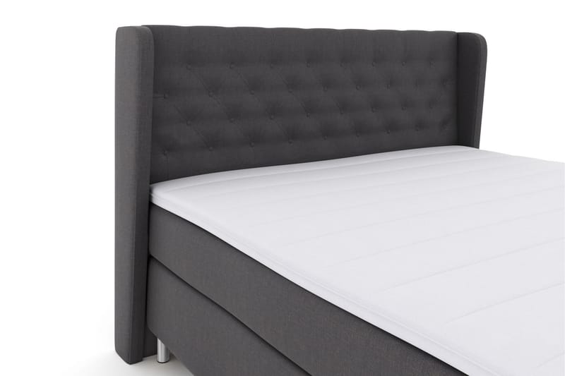 Select No 3 Komplett Sengepakke 160x200 Fast - Mørkegrå/Metallben - Møbler - Senger - Komplett sengepakke