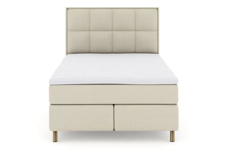 Select No 3 Komplett Sengepakke 160x200 Fast/Medium - Beige/Kobberben - Møbler - Senger - Kontinentalsenger