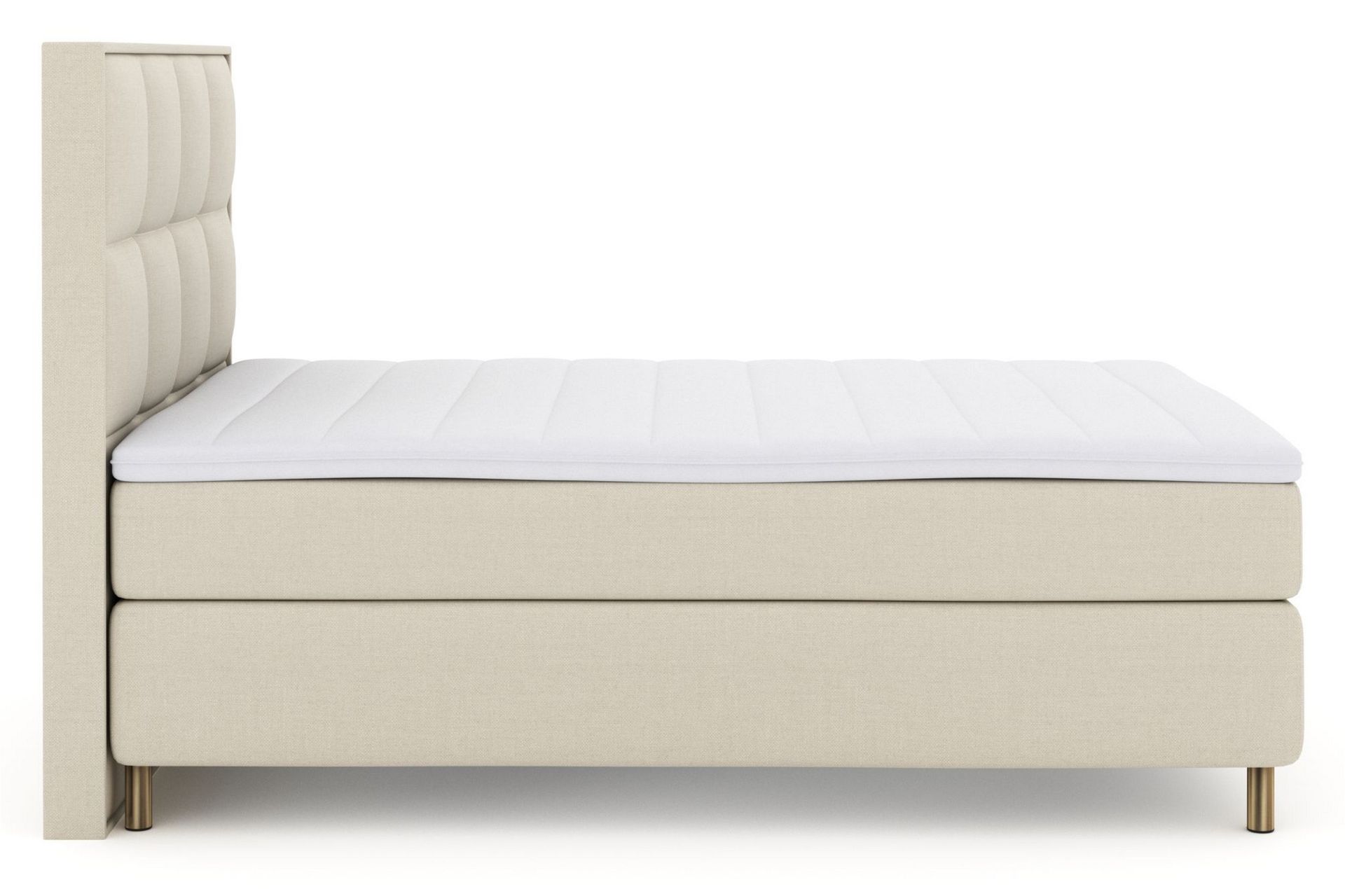 Select No 3 Komplett Sengepakke 160x200 Fast/Medium - Beige/Kobberben - Møbler - Senger - Komplett sengepakke