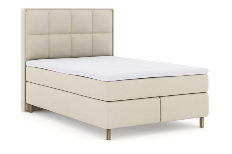 Select No 3 Komplett Sengepakke 160x200 Fast/Medium - Beige/Kobberben - Møbler - Senger - Kontinentalsenger