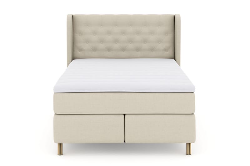 Select No 3 Komplett Sengepakke 160x200 Fast/Medium - Beige/Kobberben - Møbler - Senger - Komplett sengepakke