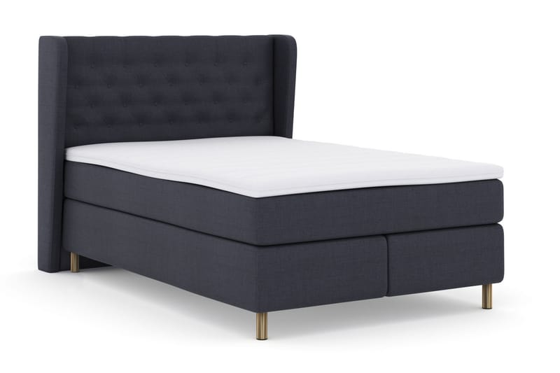 Select No 3 Komplett Sengepakke 160x200 Fast/Medium - Blå/Kobberben - Møbler - Senger - Komplett sengepakke