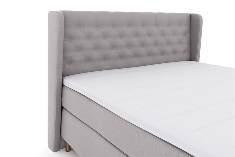 Select No 3 Komplett Sengepakke 160x200 Fast/Medium - Lysegrå/Kobberben - Møbler - Senger - Komplett sengepakke