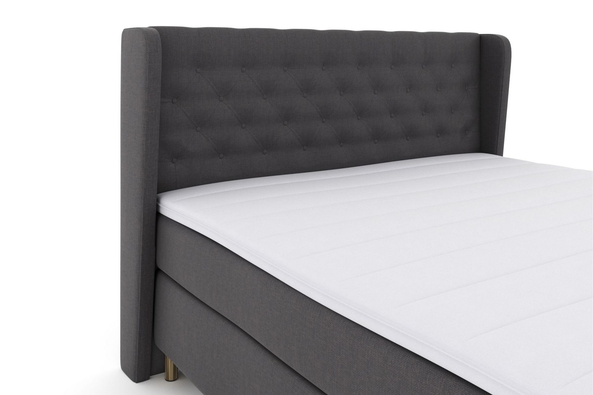 Select No 3 Komplett Sengepakke 160x200 Fast/Medium - Mørkegrå/Kobberben - Møbler - Senger - Komplett sengepakke