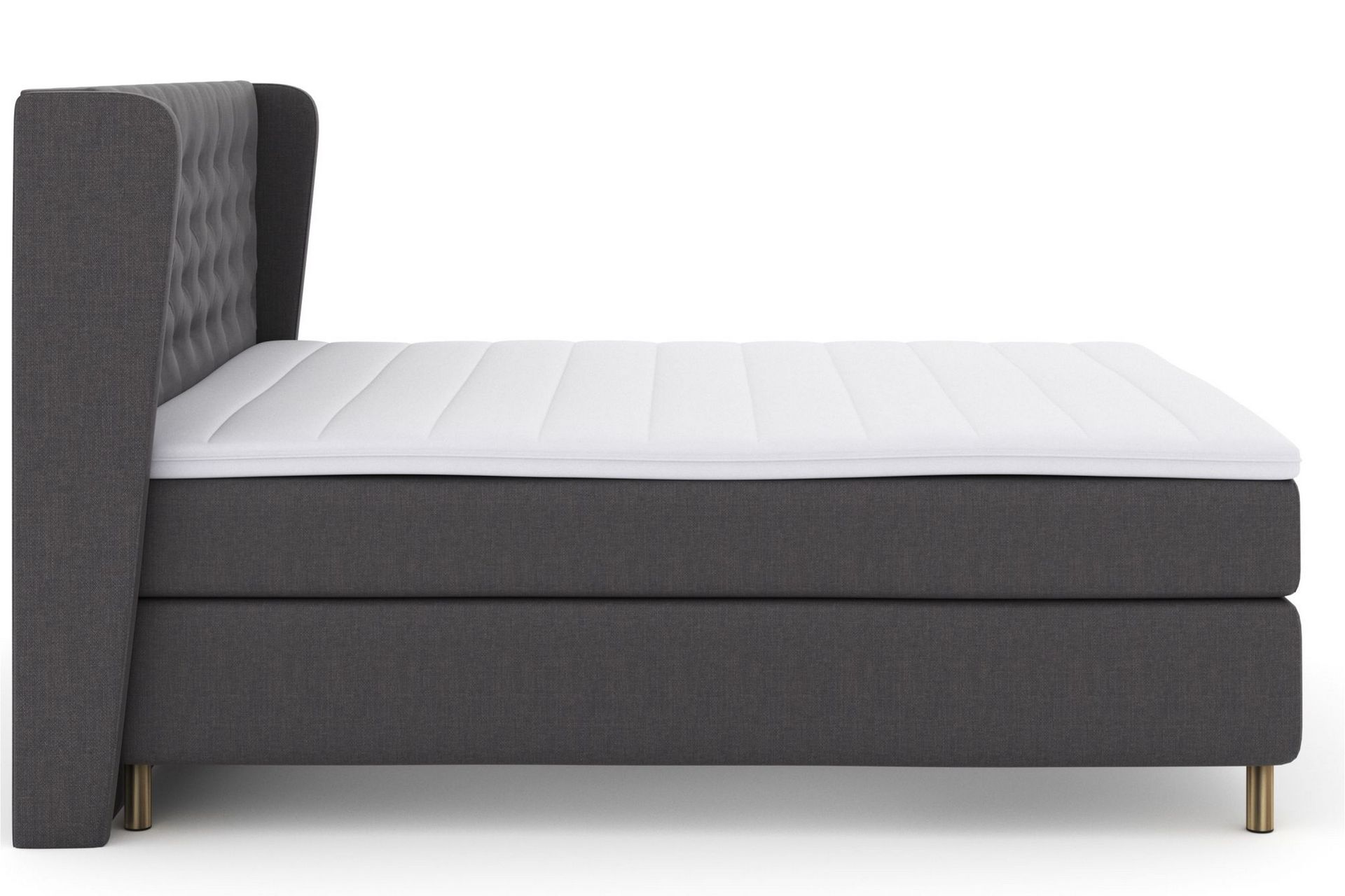 Select No 3 Komplett Sengepakke 160x200 Fast/Medium - Mørkegrå/Kobberben - Møbler - Senger - Komplett sengepakke