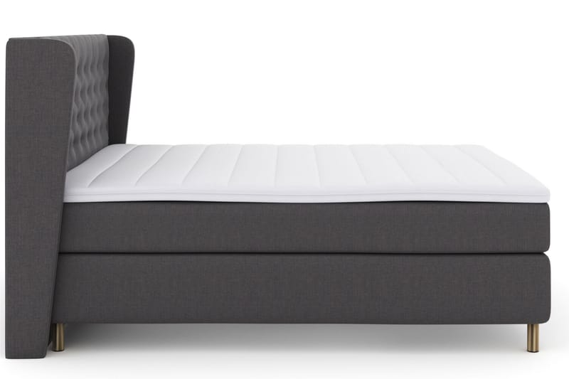Select No 3 Komplett Sengepakke 160x200 Fast/Medium - Mørkegrå/Kobberben - Møbler - Senger - Komplett sengepakke