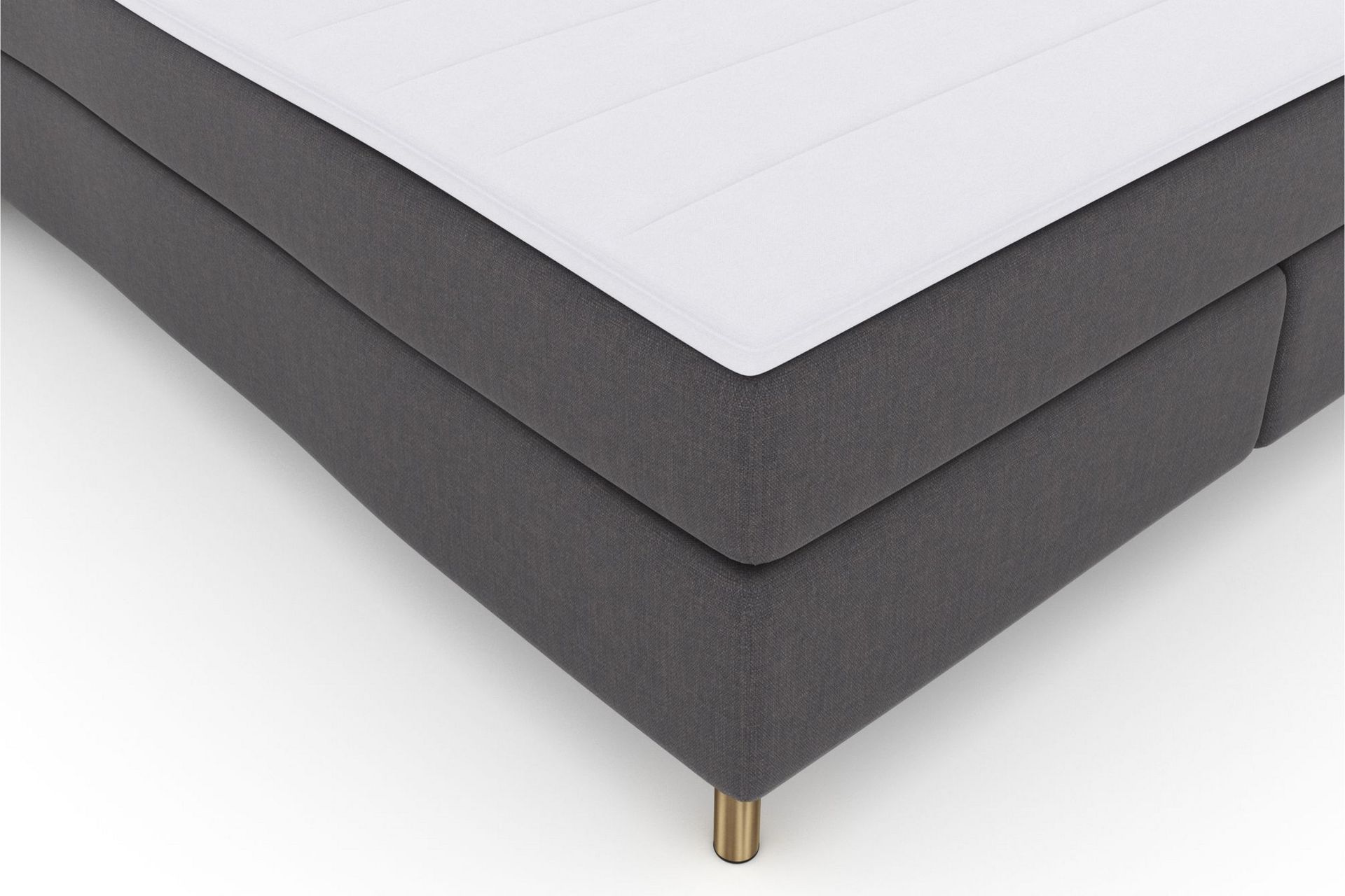 Select No 3 Komplett Sengepakke 160x200 Fast/Medium - Mørkegrå/Kobberben - Møbler - Senger - Komplett sengepakke