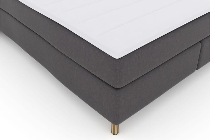 Select No 3 Komplett Sengepakke 160x200 Fast/Medium - Mørkegrå/Kobberben - Møbler - Senger - Komplett sengepakke
