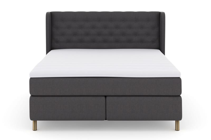 Select No 3 Komplett Sengepakke 160x200 Fast/Medium - Mørkegrå/Kobberben - Møbler - Senger - Komplett sengepakke
