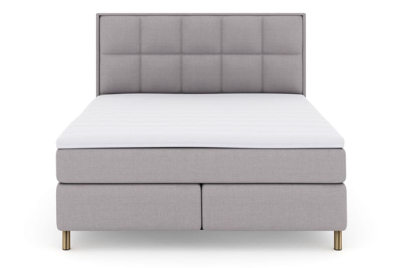 Select No 3 Komplett Sengepakke 160x200 Medium, Lysegrå/Kobberben