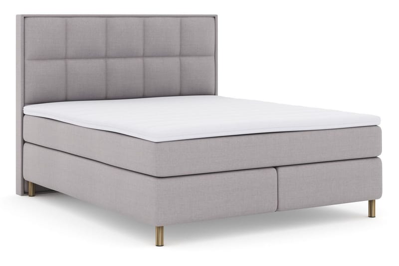 Select No 3 Komplett Sengepakke 160x200 Medium - Lysegrå/Kobberben - Møbler - Senger - Kontinentalsenger