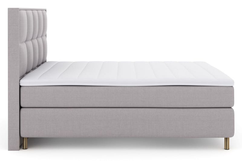 Select No 3 Komplett Sengepakke 160x200 Medium - Lysegrå/Kobberben - Møbler - Senger - Kontinentalsenger