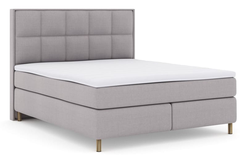 Select No 3 Komplett Sengepakke 160x200 Medium - Lysegrå/Kobberben - Møbler - Senger - Komplett sengepakke