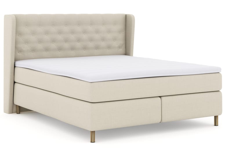 Select No 3 Komplett Sengepakke 180x200 Fast - Beige/Kobberben - Møbler - Senger - Kontinentalsenger