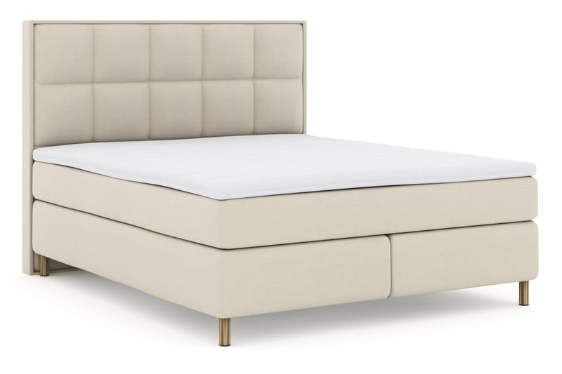 Select No 3 Komplett Sengepakke 180x200 Fast - Beige/Kobberben - Møbler - Senger - Komplett sengepakke