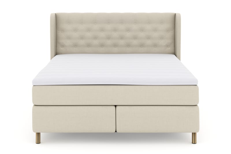Select No 3 Komplett Sengepakke 180x200 Fast - Beige/Kobberben - Møbler - Senger - Komplett sengepakke